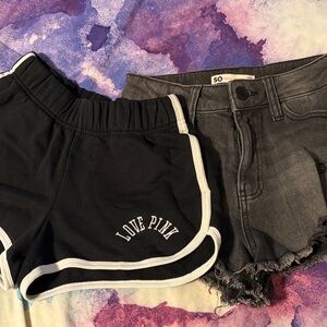 Victoria's Secret Black and Gray Women's Shorts